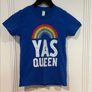 Blue 'YAS QUEEN' Kids T-Shirt - happy Pride